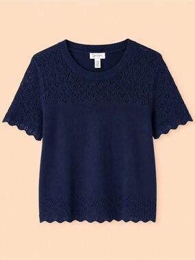 JESSICA SIMPSON NAVY KNIT TOP